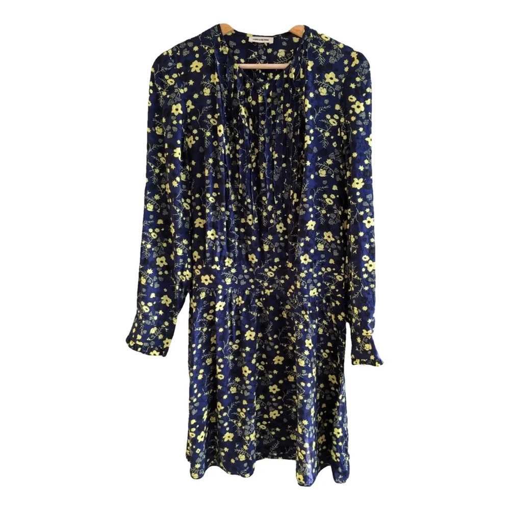 Zadig and Voltaire blue Remus mini ruffle dress.